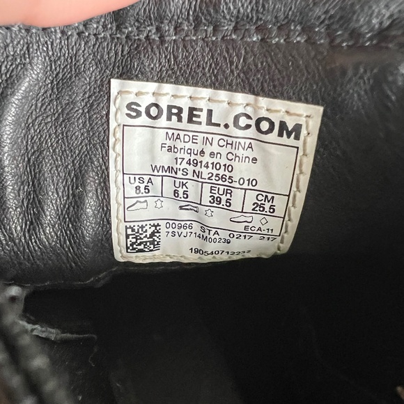 Sorel black ankle boot sz 8.5 - Picture 4 of 4